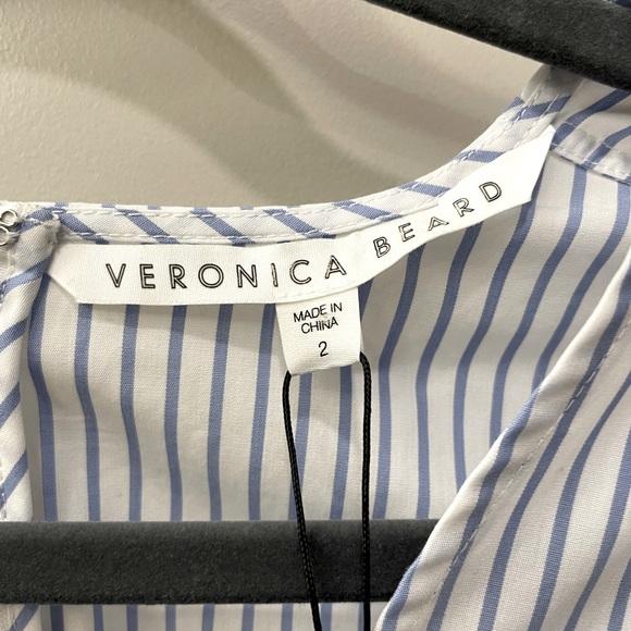 NWT Veronica Beard Stripe Peplum Top - Picture 6 of 9